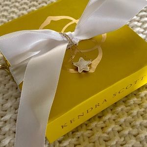 Kendra Scott Jae star necklace in gold and iridescent drusy